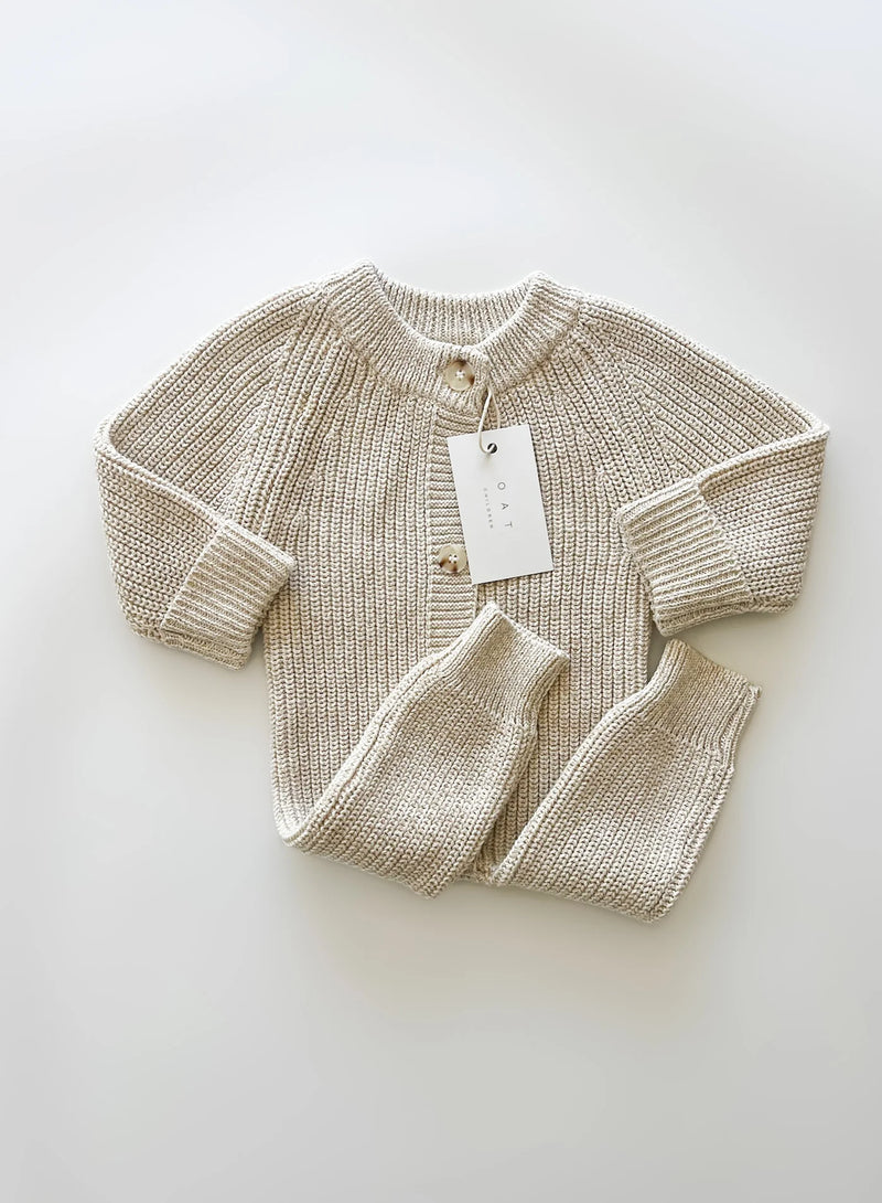 Chunky Knit Playsuit - Oatmeal - house of lolo