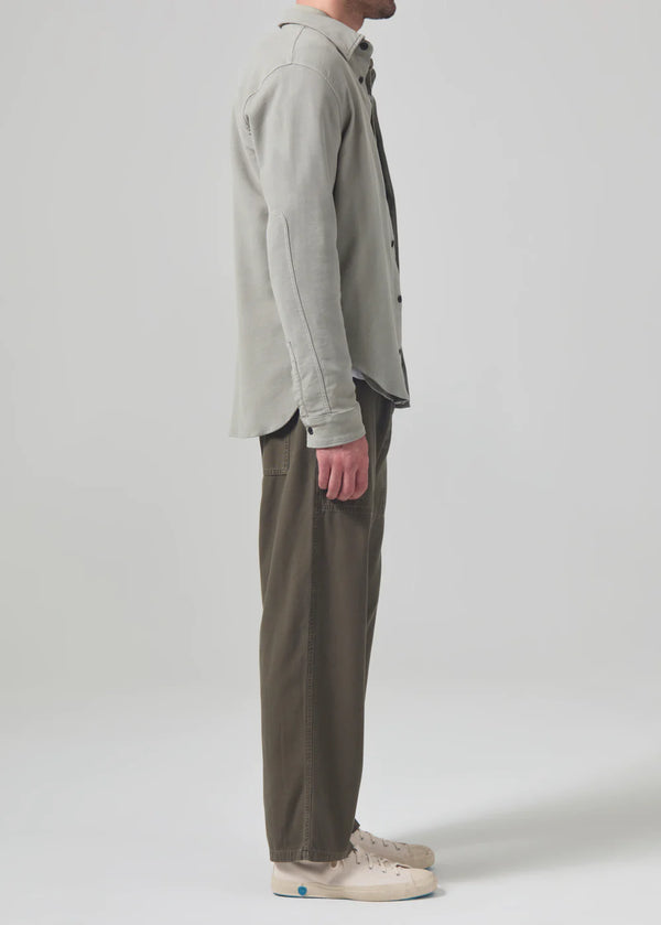 Hayden Relaxed Utility Pant In Sateen - Tea Leaf - house of lolo