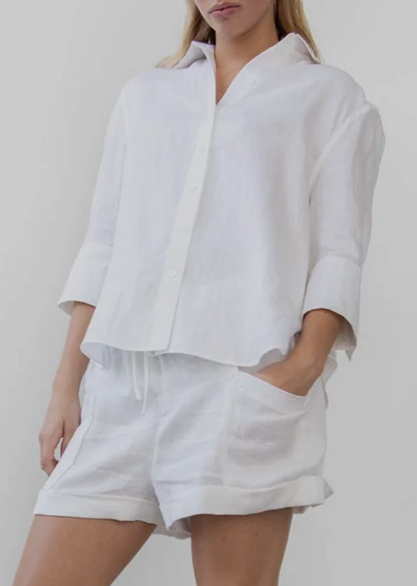 Zuri Linen Shirt - White