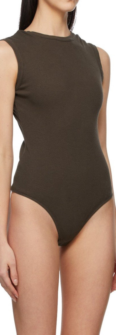 Sutton V Back Bodysuit - French Press Brown - house of lolo