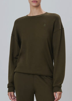 Oversized Crewneck Sweatshirt - Moss