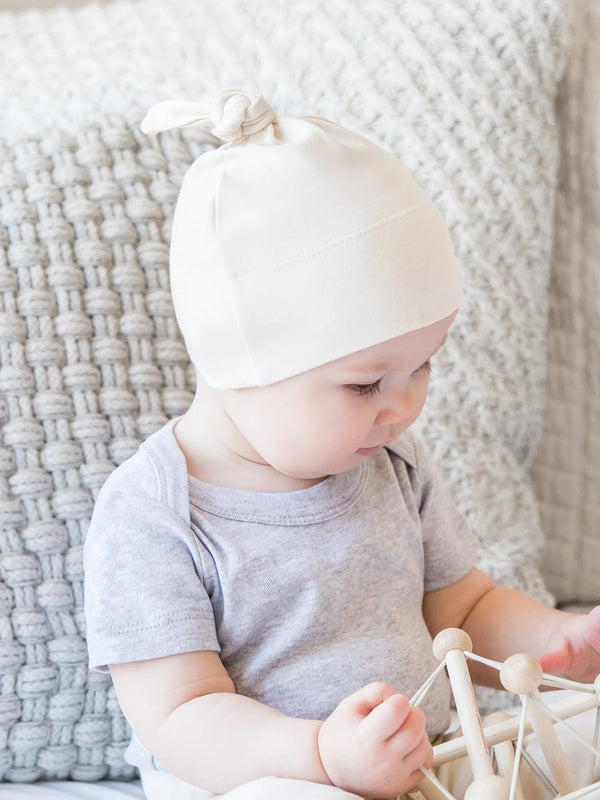 Organic Baby Classic Knotted Hat - Natural - house of lolo