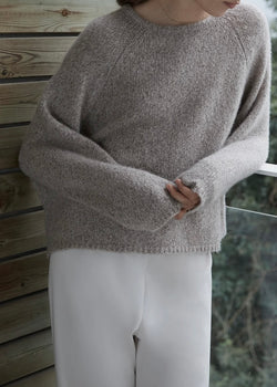 Sierra Crew Neck Sweater - Heather Brown