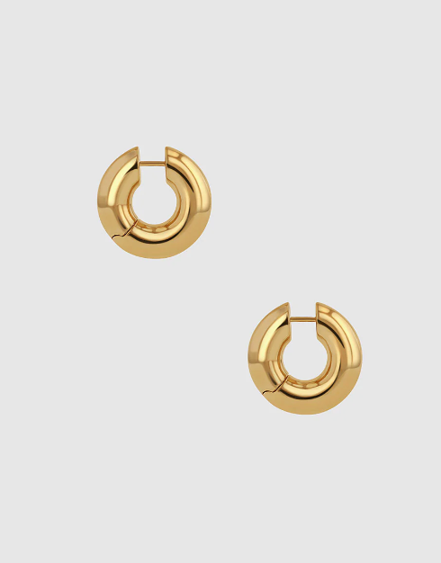Small Bold Link Hoops - Gold - house of lolo