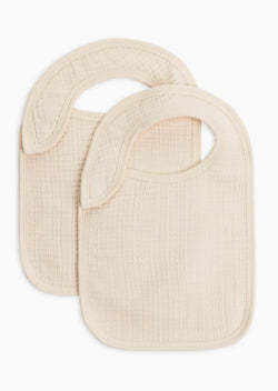 Organic Baby Muslin Classic Bib Set (2-Pack) - Natural - house of lolo