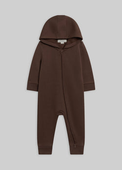 Greer Hooded Romper - Chestnut