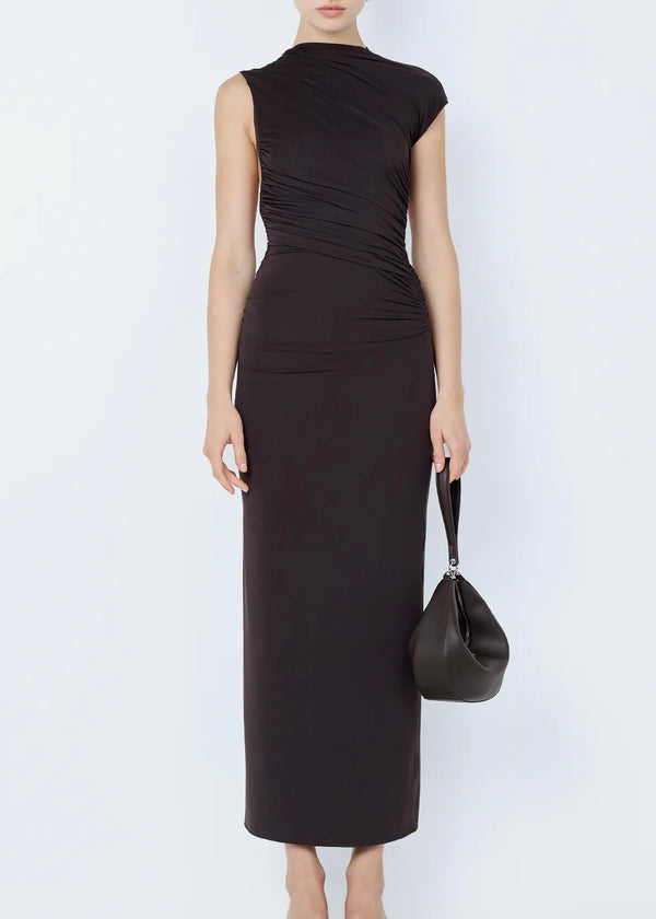 eterne long sleeve turtleneck maxi dress TERNE Harlow stretch-modal jersey turtleneck maxi dress
