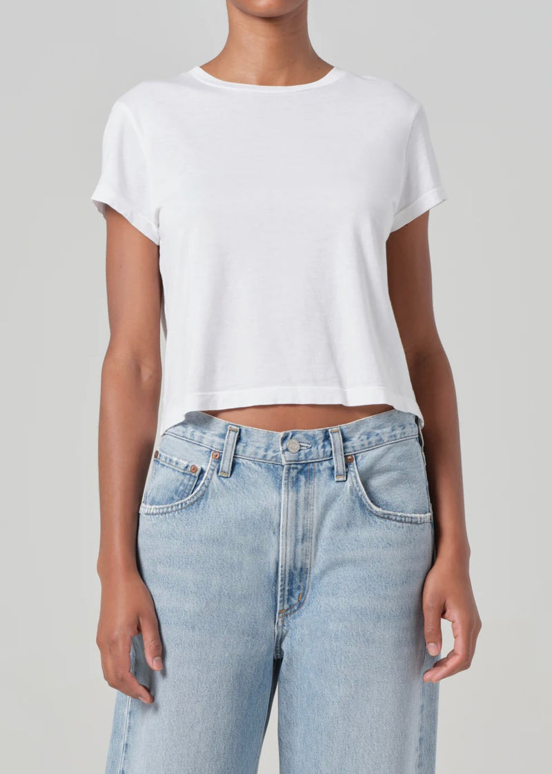 Adine Shrunken Tee - White