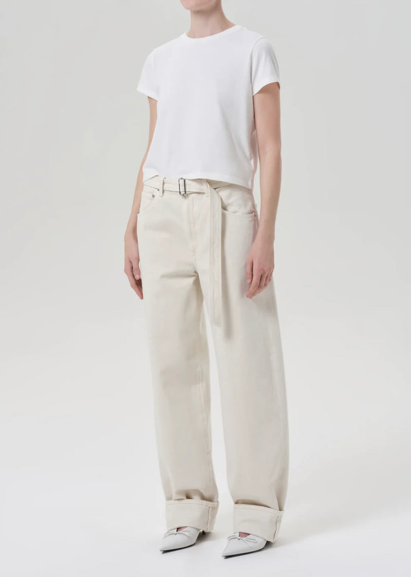 Adine Shrunken Tee - White Ash