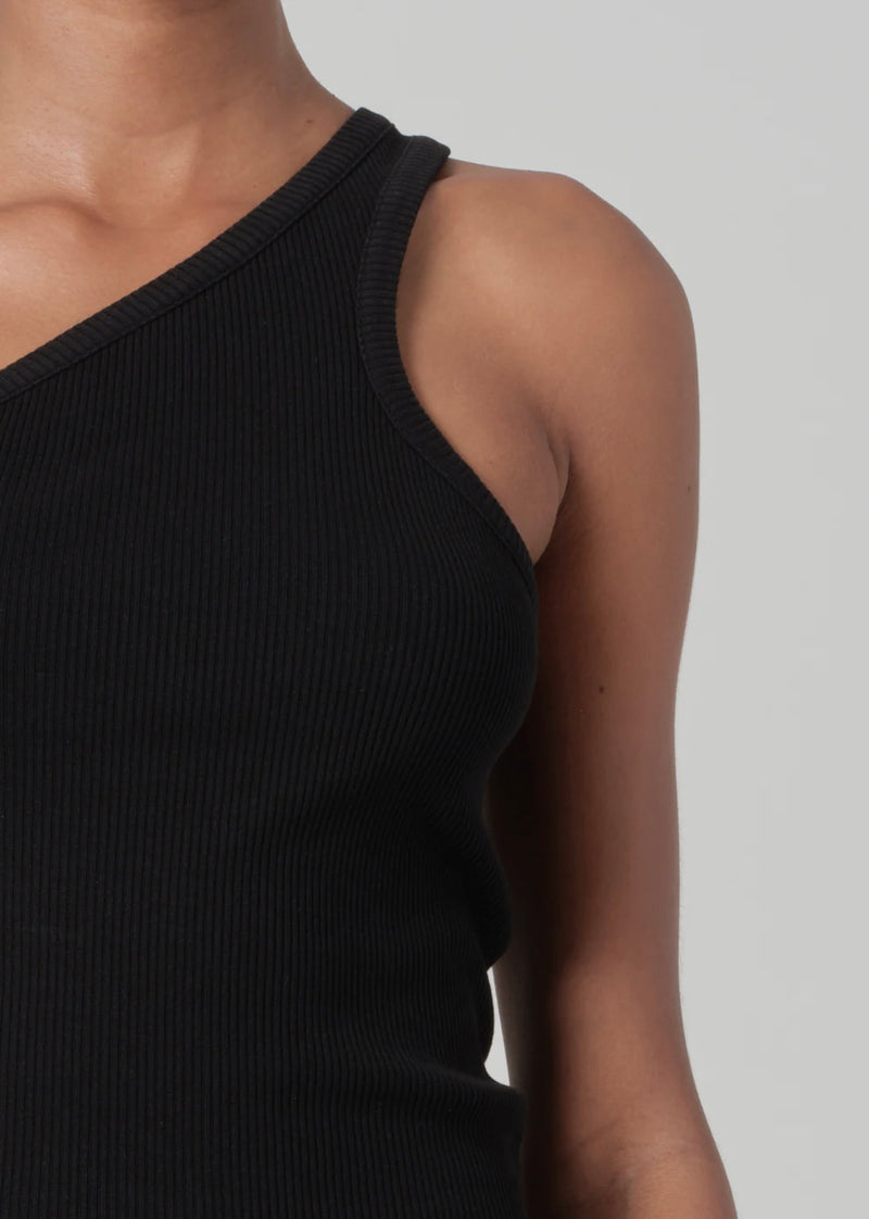 Verica One Shoulder Tank - Black