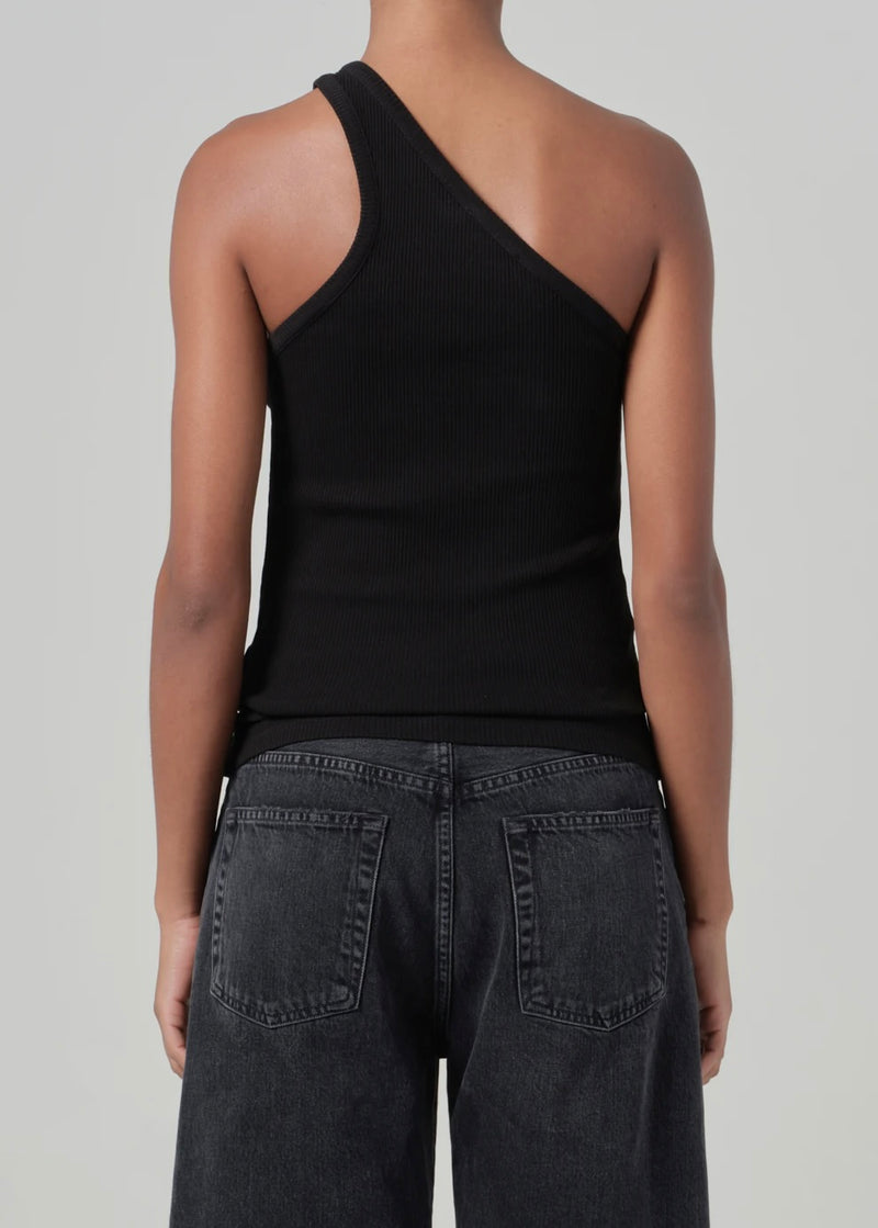 Verica One Shoulder Tank - Black