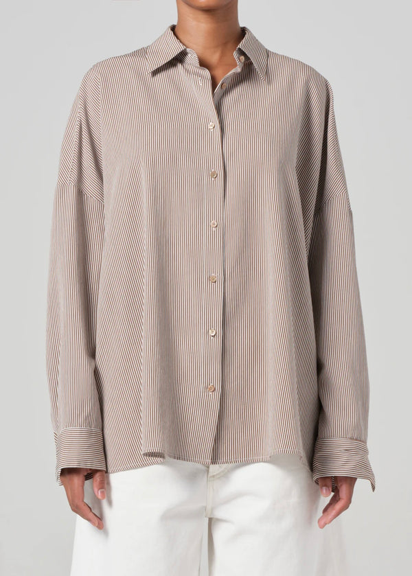 Roux Shirt - Brown & White