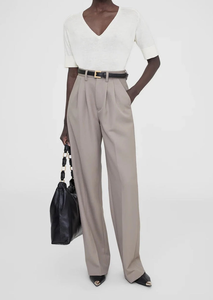 Beige Trousers & Fancy Friday linkup - Nancys Fashion Style