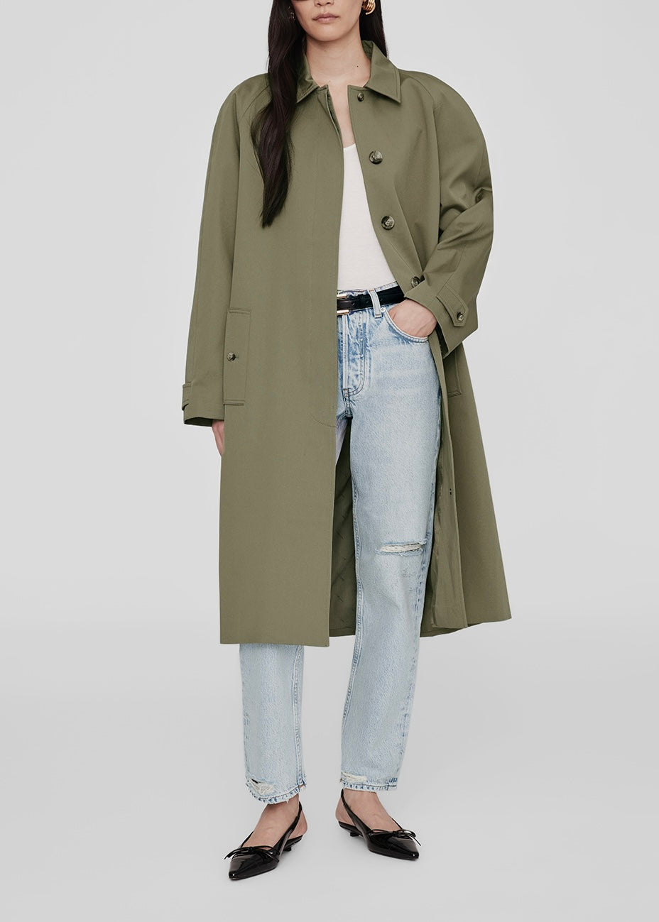 【関税込み】ANINE BING トープ Randy トレンチコート ANINE BING Randy トレンチコート | ニュートラル | FARFETCH JP