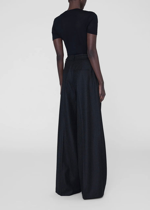 Lou Trouser - Black Pinstripe