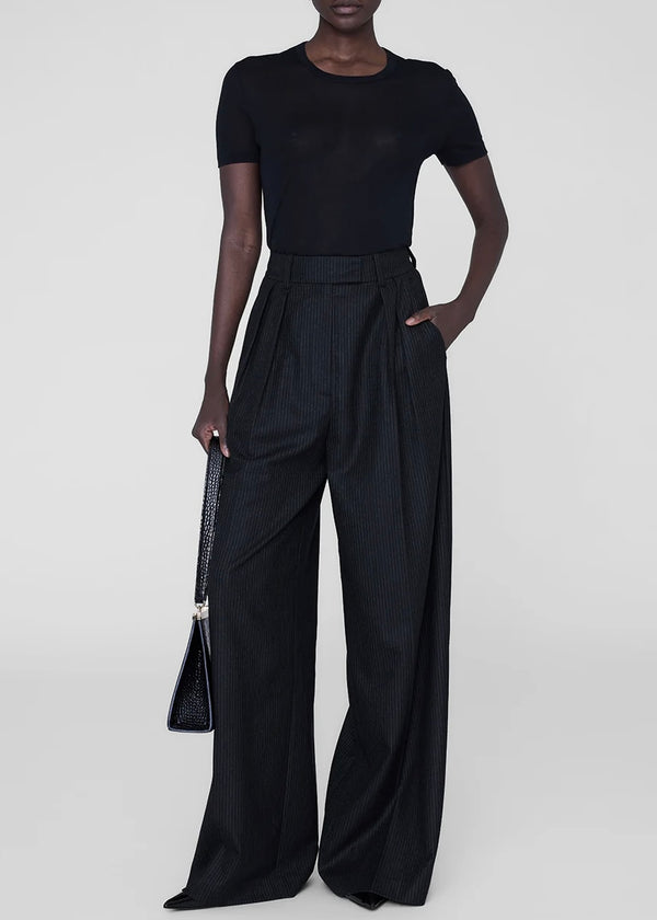 Lou Trouser - Black Pinstripe