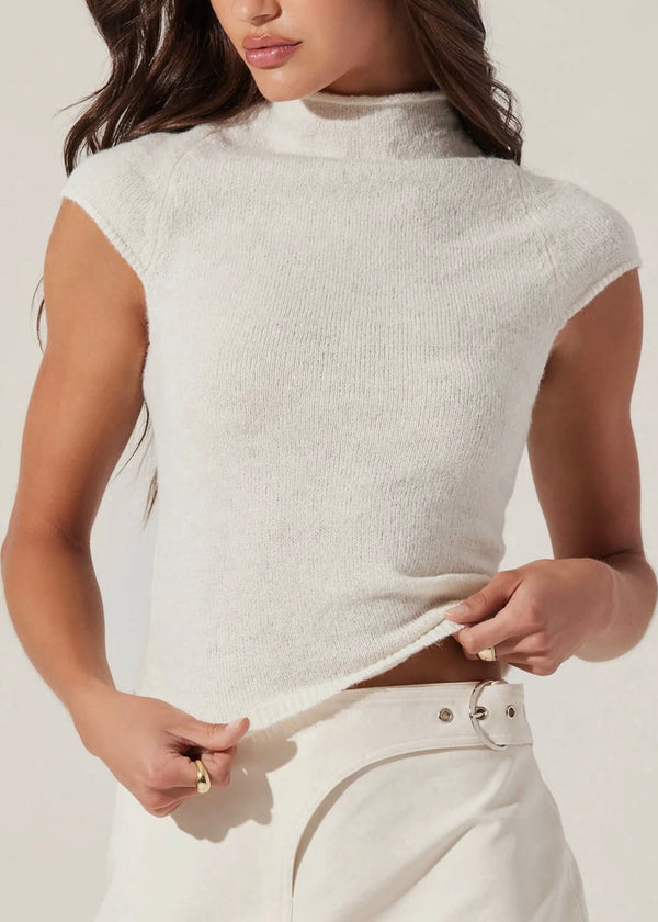 Ileane Sweater Top - Off White