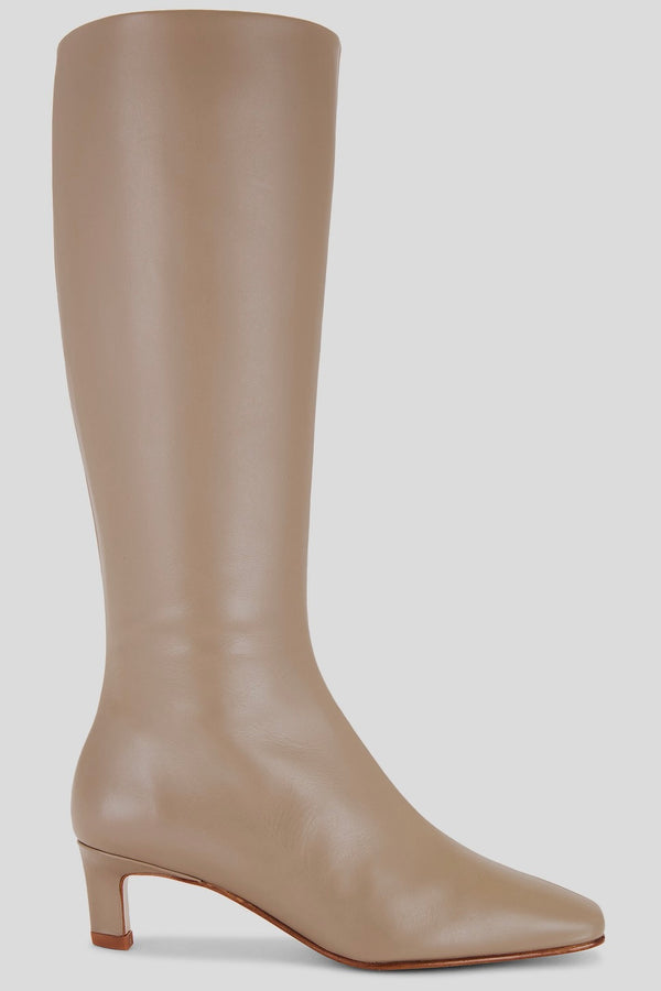 Rory Taupe  Leather Boots - Taupe