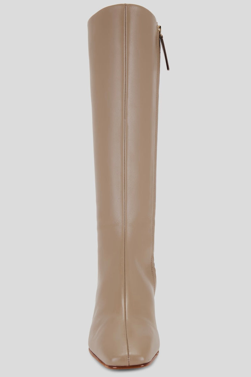 Rory Taupe  Leather Boots - Taupe