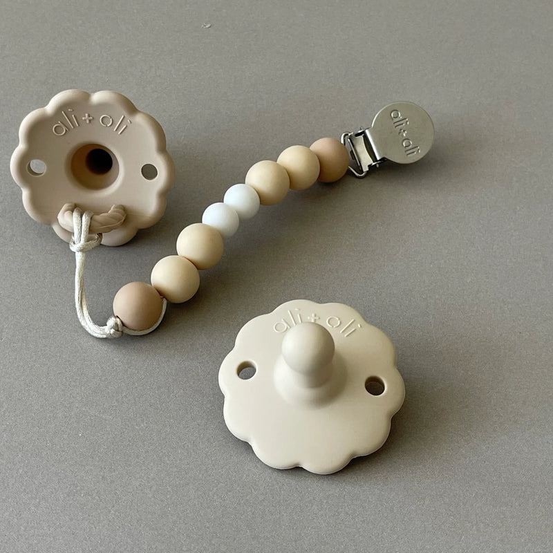 Pacifier Set Flower - Oat & Coco