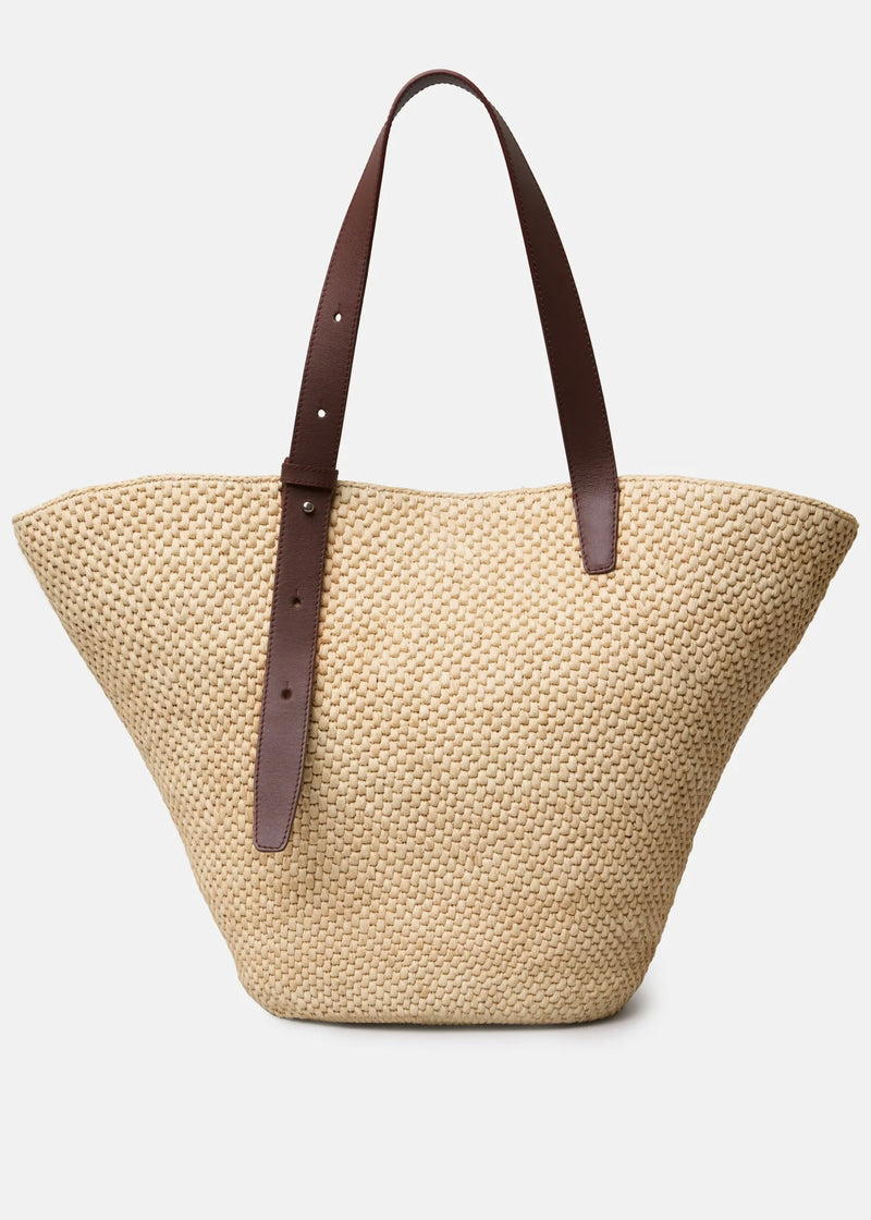 The Bianca Raffia Bag Large - Natural