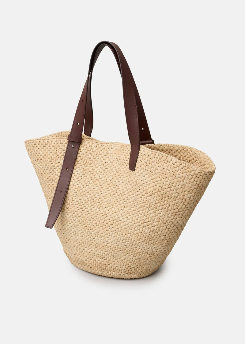The Bianca Raffia Bag Large - Natural