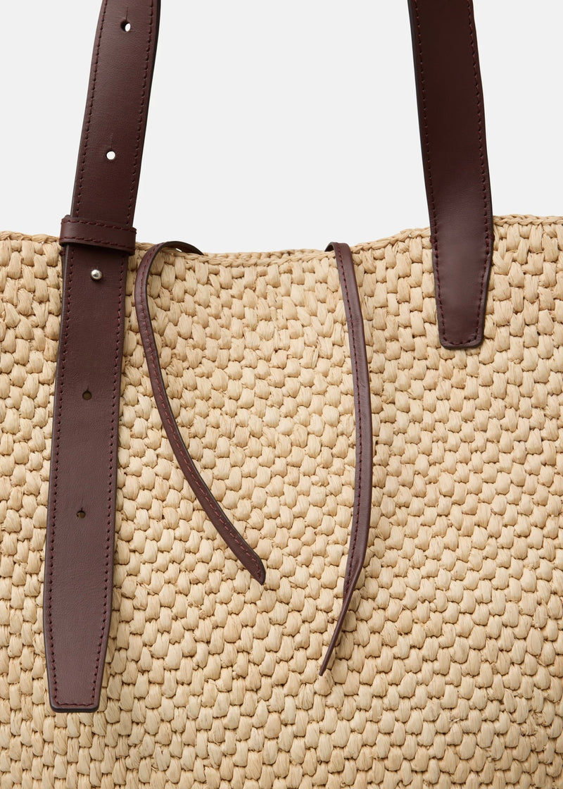 The Bianca Raffia Bag Large - Natural