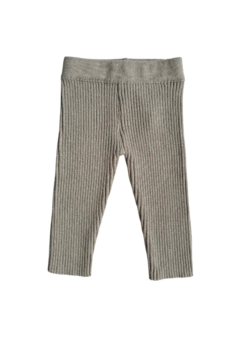 Baby Rib Leggings - Heather Beige