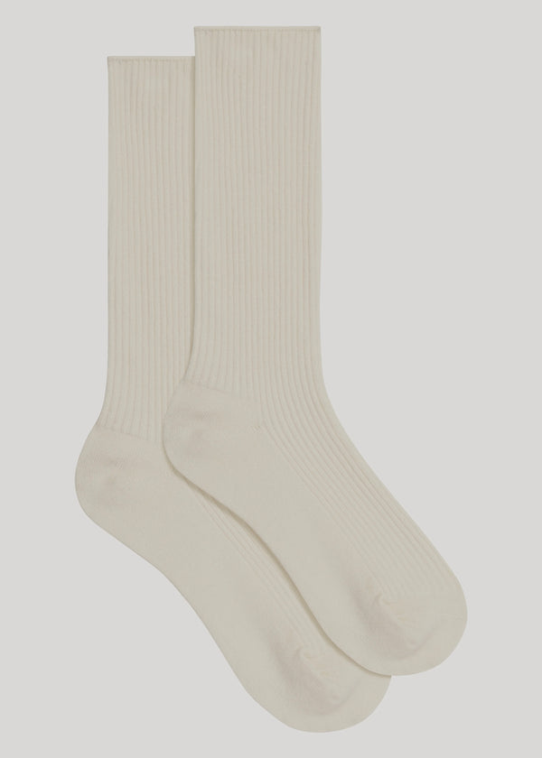 Classic Rib Socks - Cream