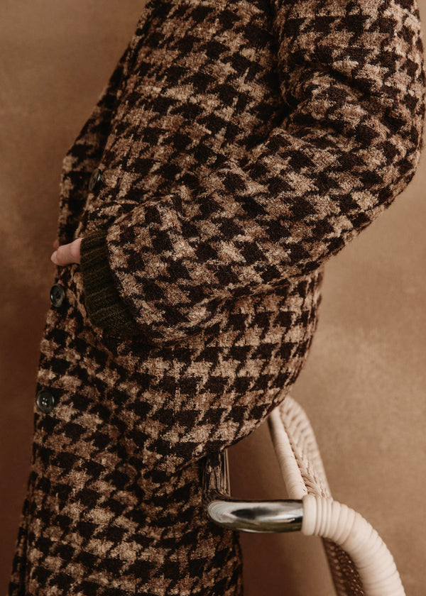 DB Topcoat - Espresso Houndstooth