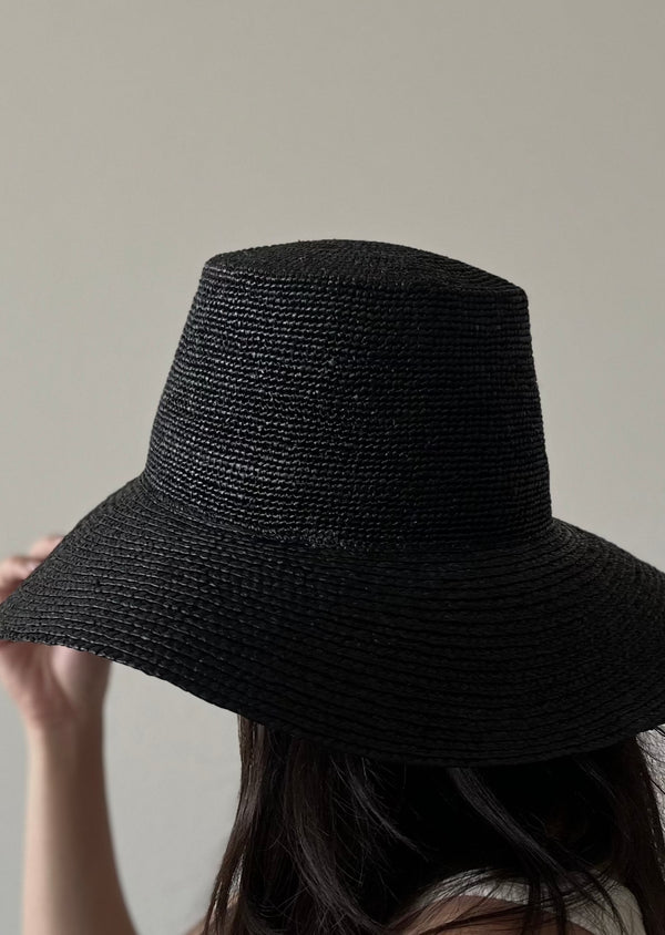 Ivie Crocheted Raffia Bucket Hat