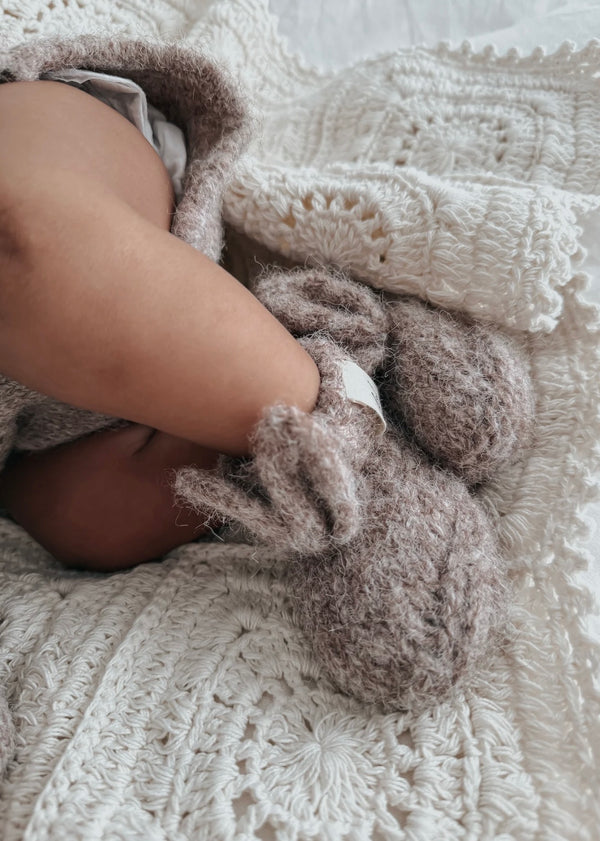 Bunny Ear Booties - Bunny Brown