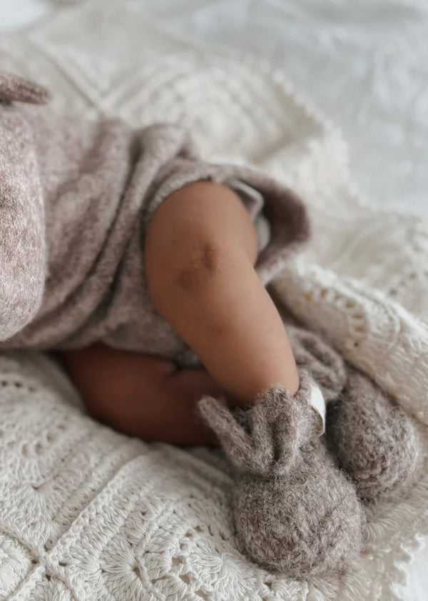 Bunny Ear Booties - Bunny Brown