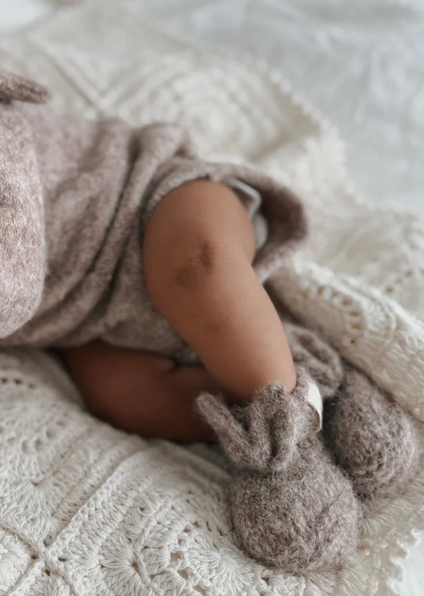 Bunny Ear Booties - Bunny Brown