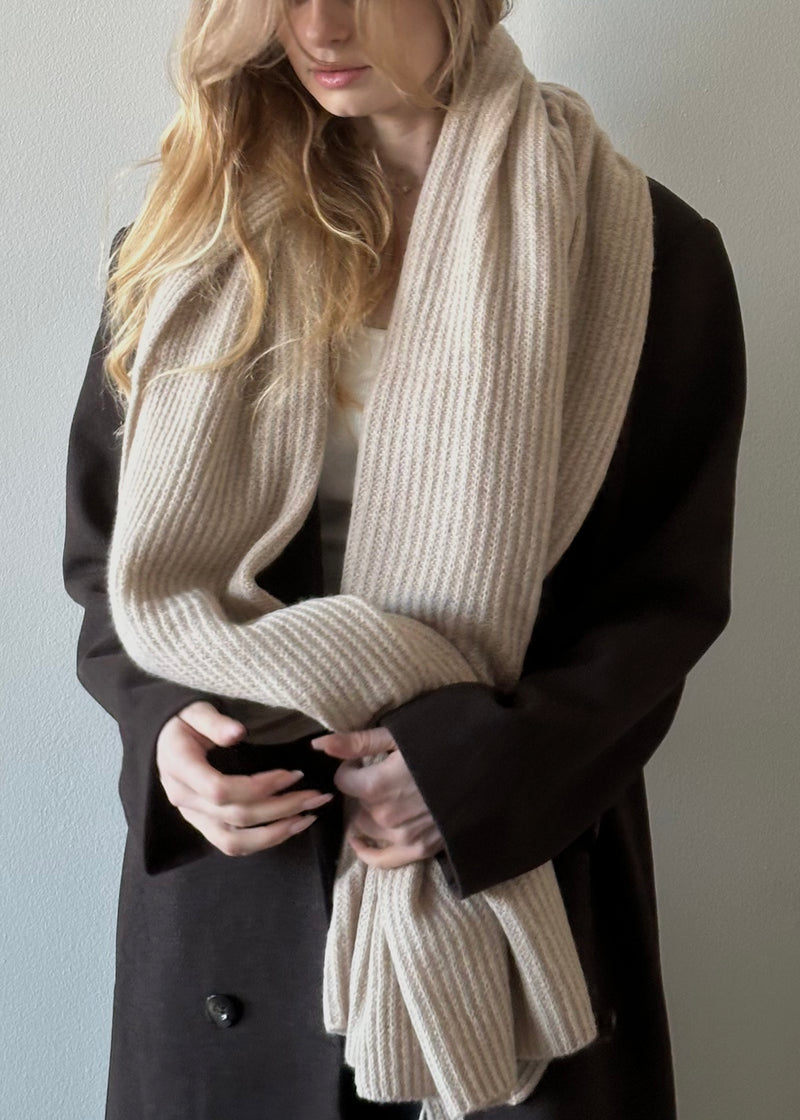 Lynn Cashmere Travel Wrap - Jute