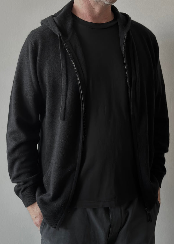 Christopher Zip-Up Hoodie - Black - house of lolo