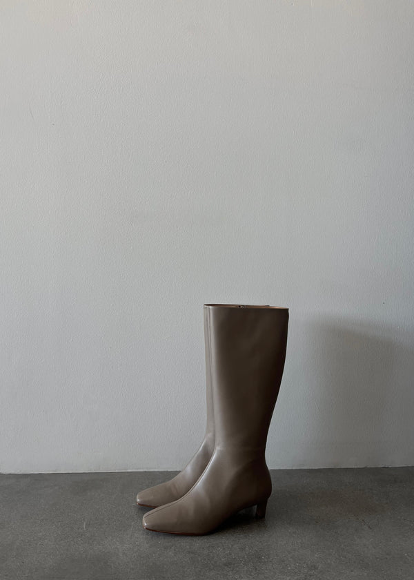 Rory Taupe  Leather Boots - Taupe