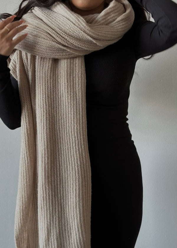 Lynn Cashmere Travel Wrap - Jute