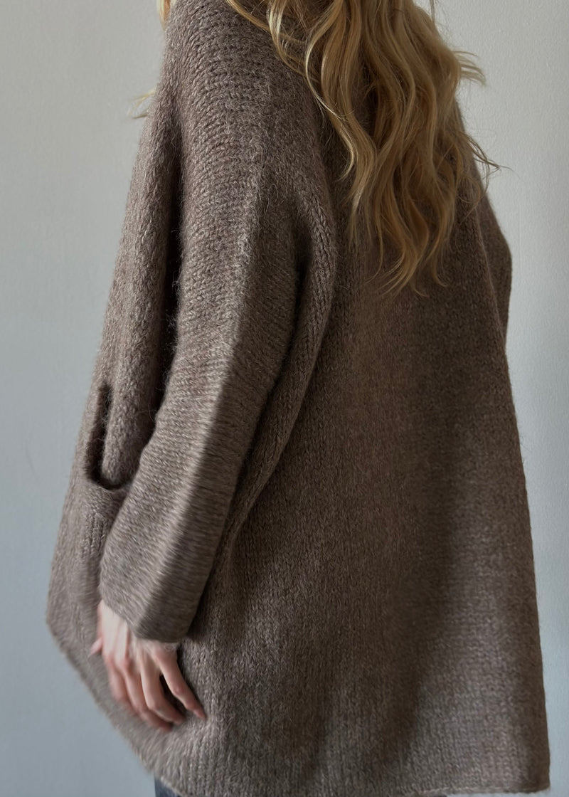 Oro Cardigan Coat - Taupe