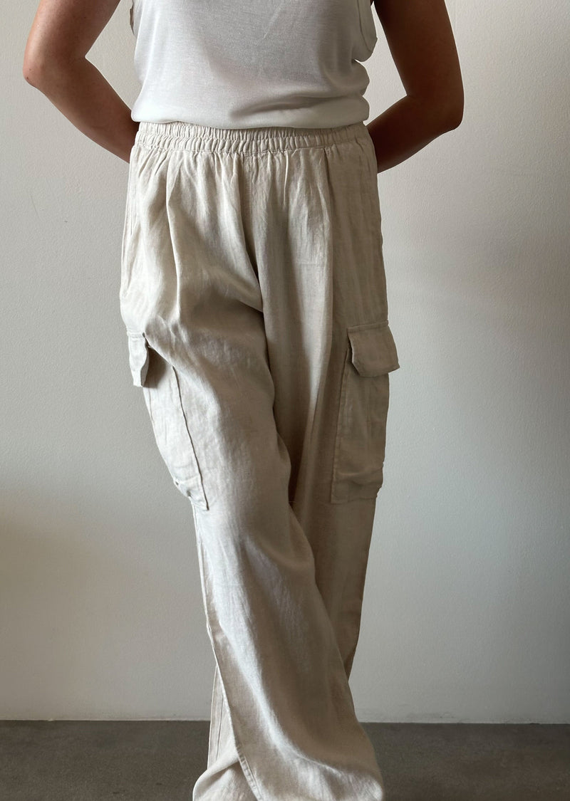 Luca Linen Pants - Natural - house of lolo