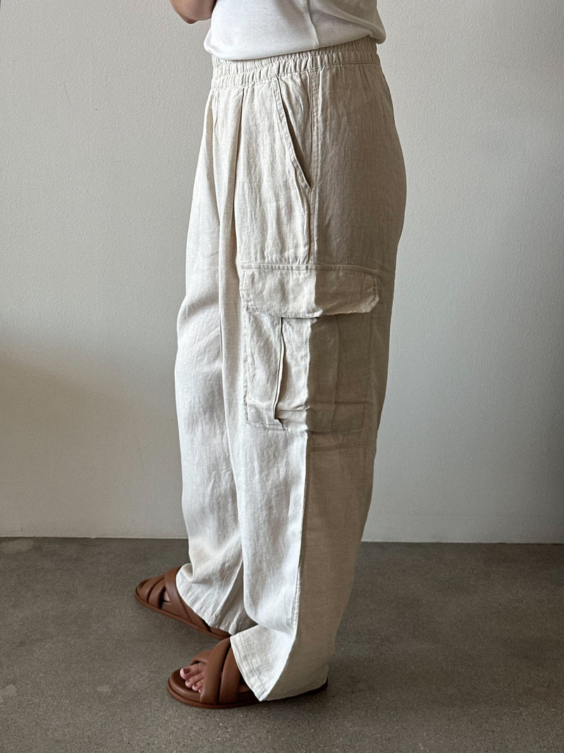 Luca Linen Pants - Natural - house of lolo