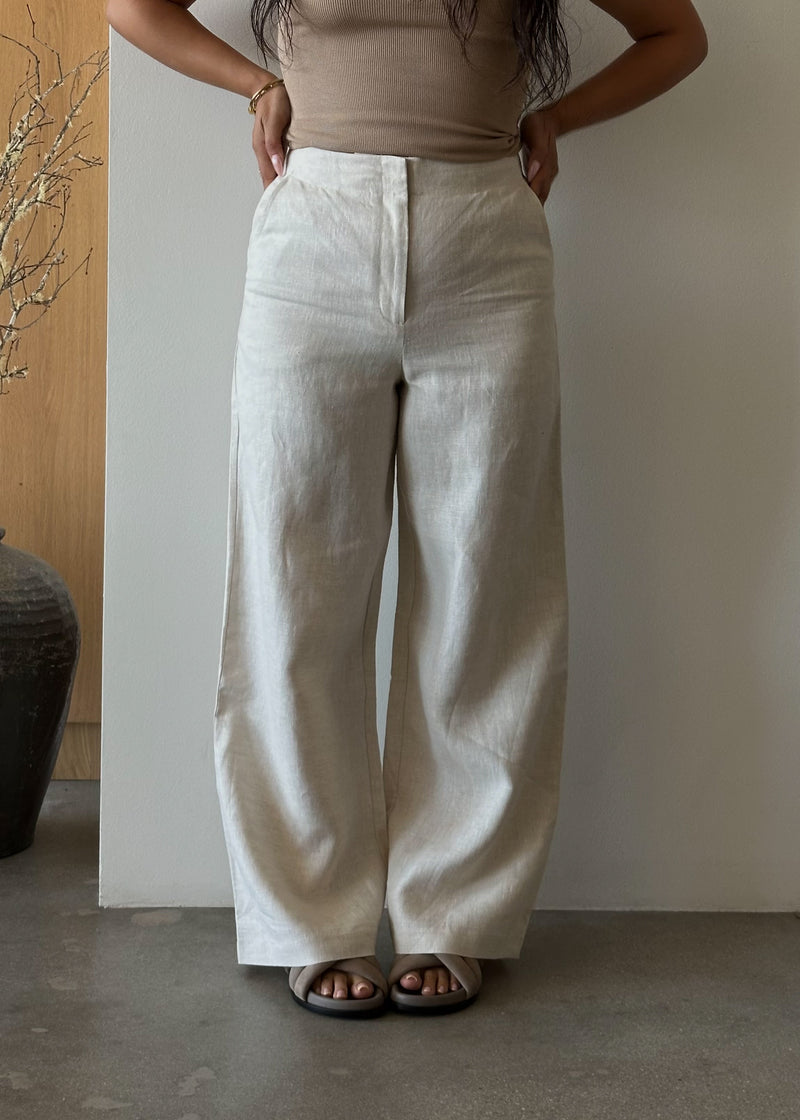 Dalia Linen Pant - Natural - house of lolo