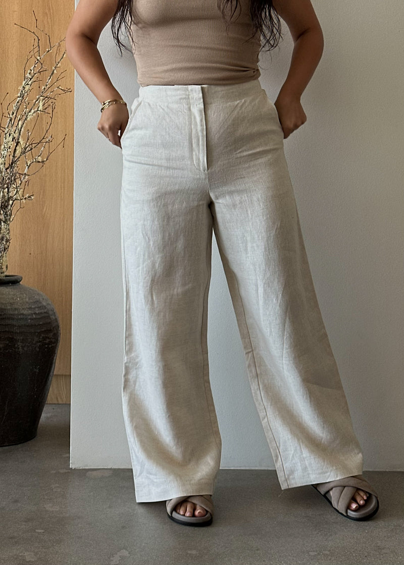 Dalia Linen Pant - Natural - house of lolo