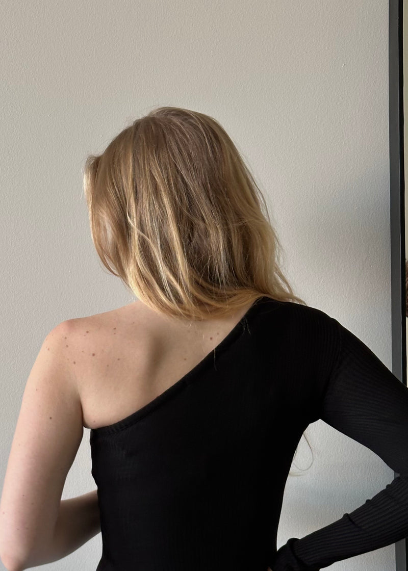 Cami One Shoulder Bodysuit - Black