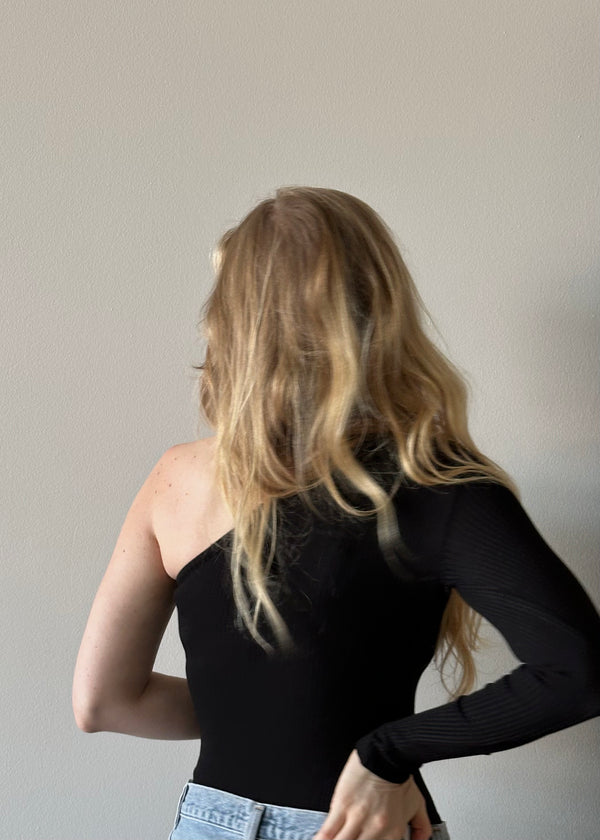 Cami One Shoulder Bodysuit - Black
