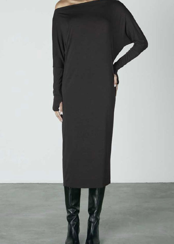 Silk Jersey Slouch Dress - house of lolo