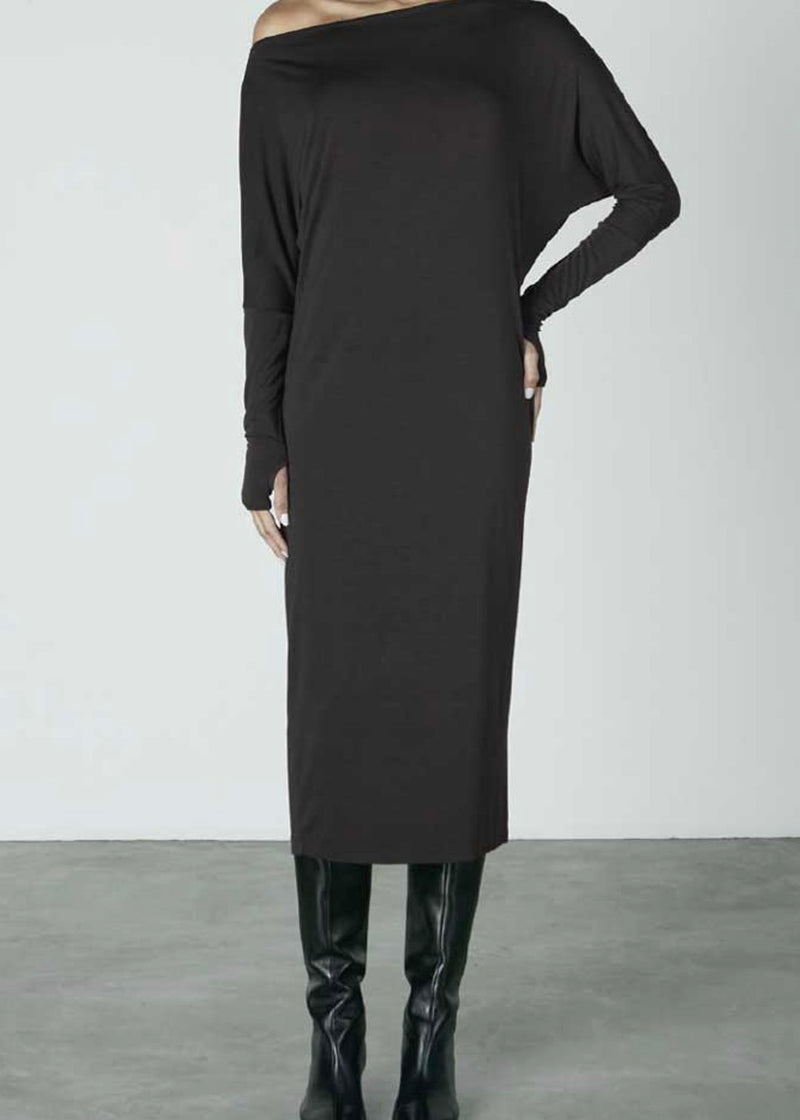 Silk Jersey Slouch Dress