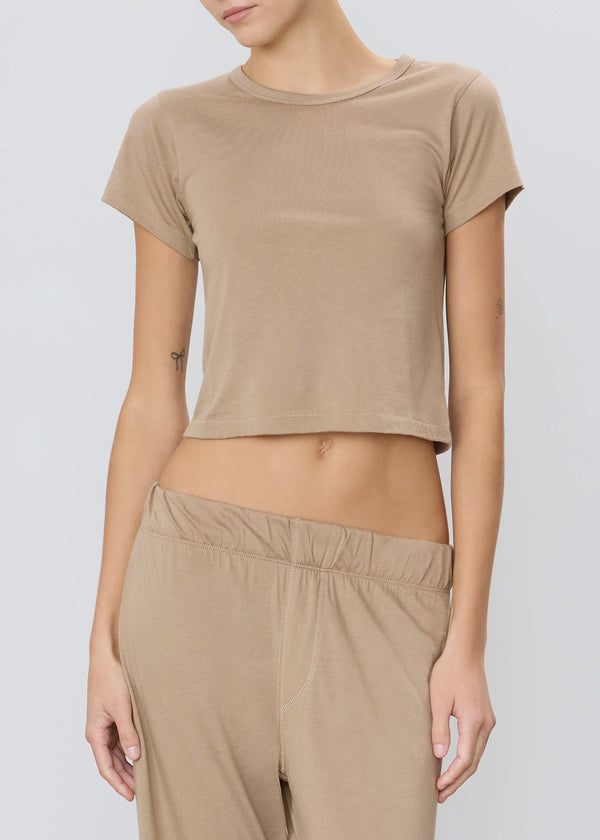 Short Sleeve Baby Tee - Taupe - house of lolo