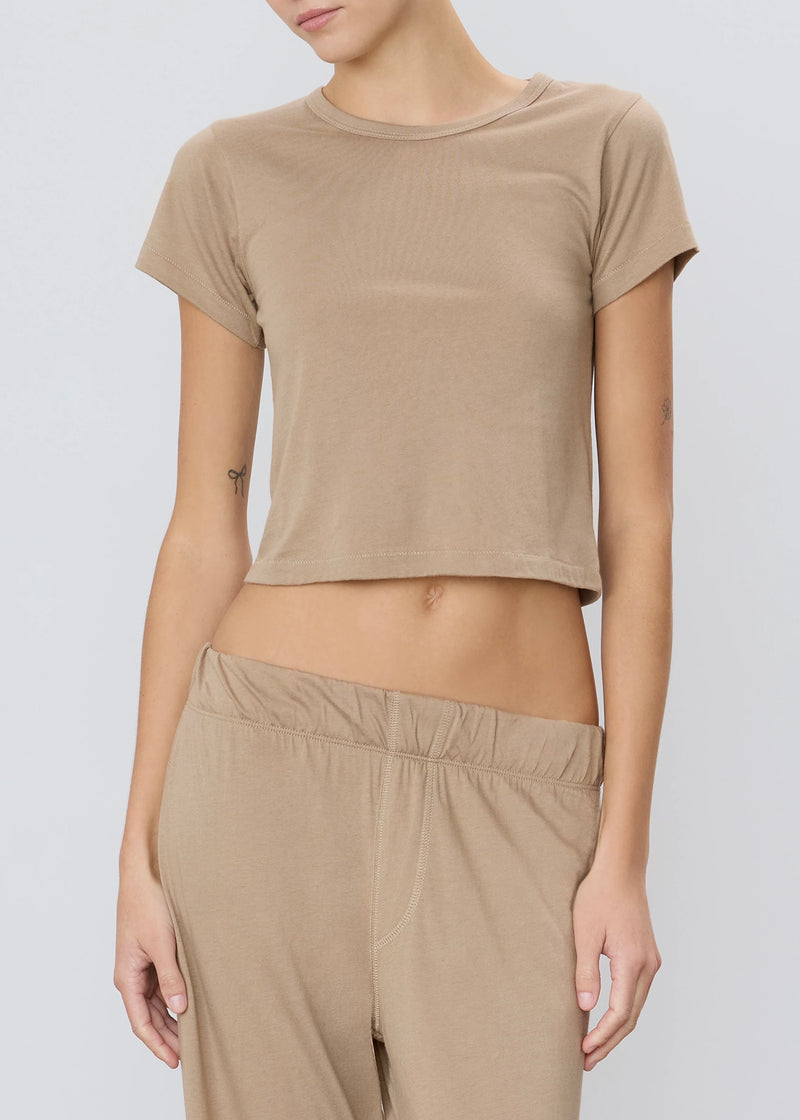 Short Sleeve Baby Tee - Taupe - house of lolo