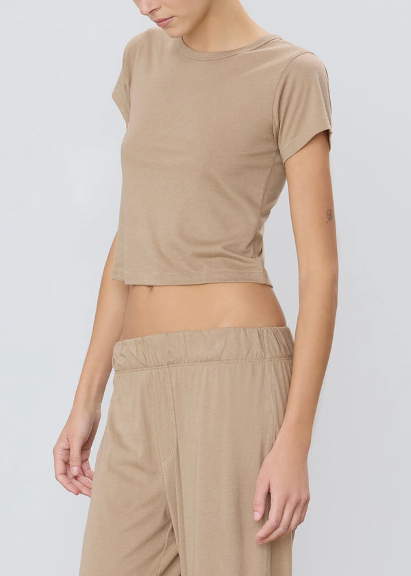 Short Sleeve Baby Tee - Taupe - house of lolo